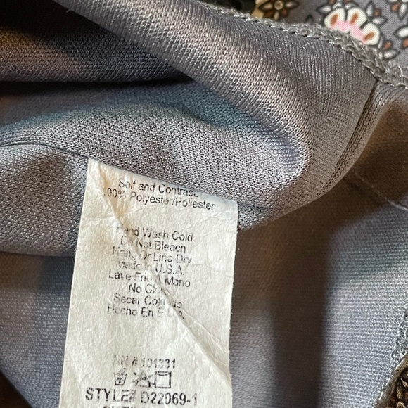 Charlotte Russe Shift Mini Dress Boho Silky Sheer Size S Multi-Color Geo Print - Picture 11 of 11